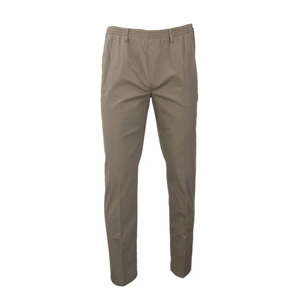 Elastische Taille Broek | Venlo Khaki | www.pietkoopmans.nl