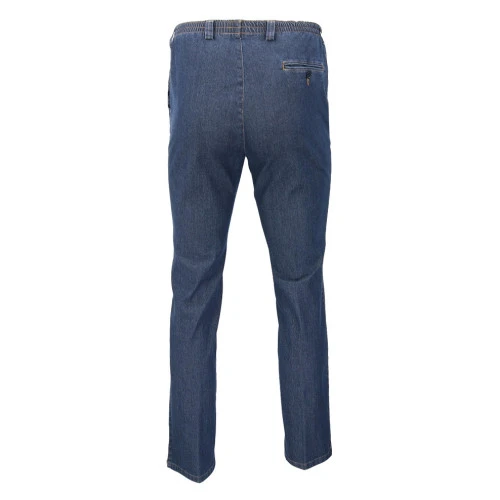 Elastische Taille Broek | Blauw Jeans | www.pietkoopmans.nl