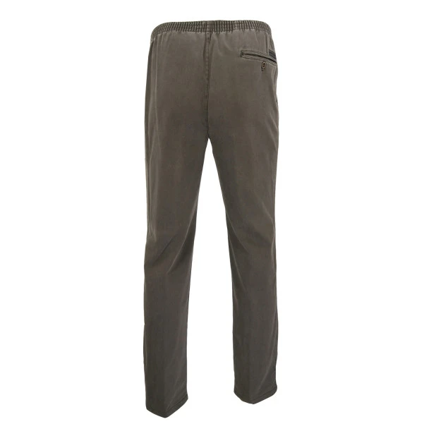Elastische Taille Broek | Olijf Thermo | www.pietkoopmans.nl