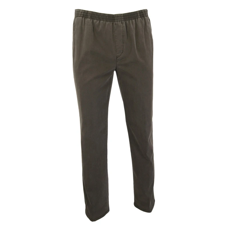 Elastische Taille Broek | Olijf Thermo | www.pietkoopmans.nl
