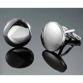 Manchetknopen | Robuust Zilver Rond  