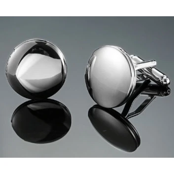Manchetknopen | Robuust Zilver Rond