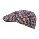 Marone Flatcap Detroit Tweed | Marine | www.pietkoopmans.nl