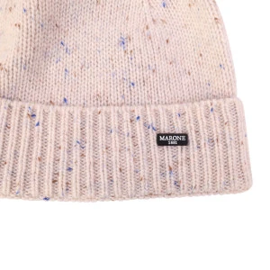 Marone Gebreide Wintermuts | Beige met Spikkels