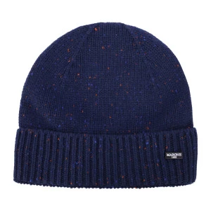Marone Gebreide Wintermuts | Marine met Spikkels