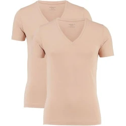 Marvelis Body Fit Basis V Hals Shirt  | Huidskleur