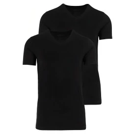 Marvelis Body Fit Basis V Hals Shirt  | Zwart