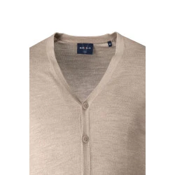 Marvelis Dun Gebreid Vest Knopen | Beige