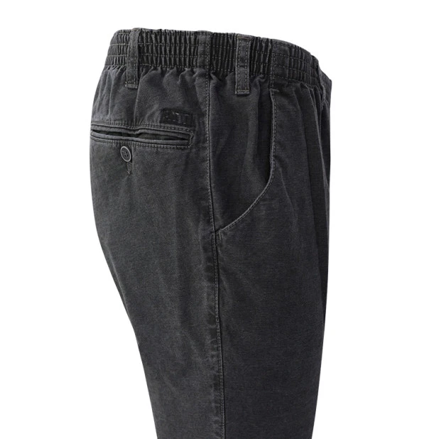 Elastische Taille Broek Katoen | Antraciet | www.pietkoopmans.nl