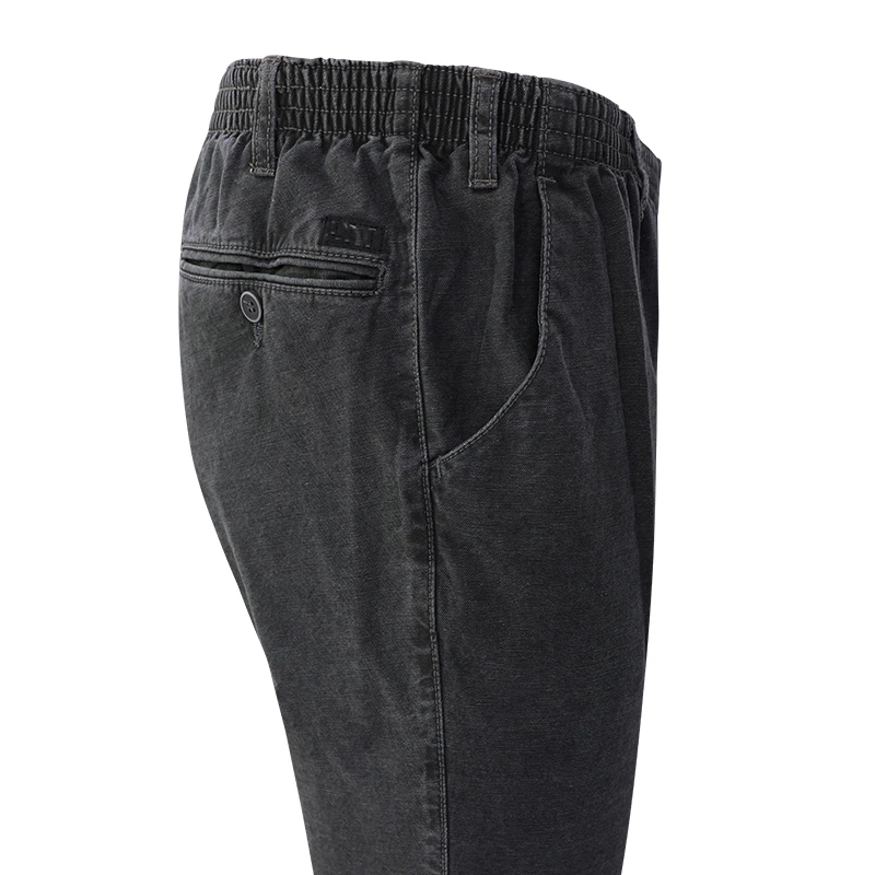 Elastische Taille Broek Katoen | Antraciet | www.pietkoopmans.nl