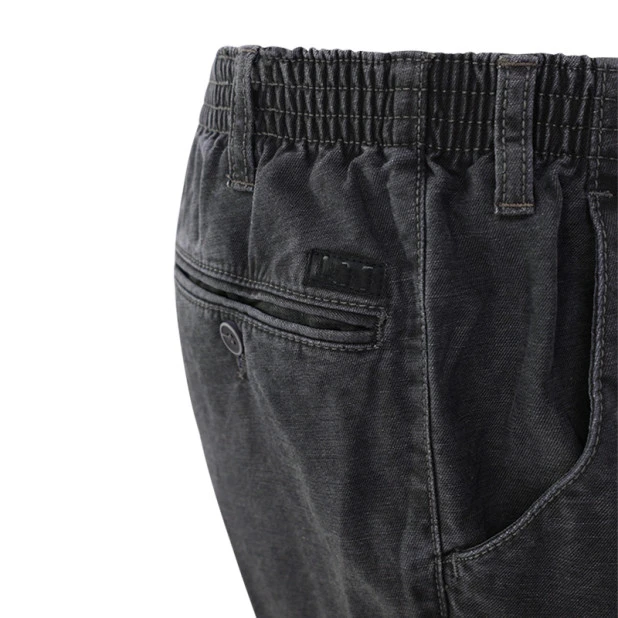 Elastische Taille Broek Katoen | Antraciet | www.pietkoopmans.nl