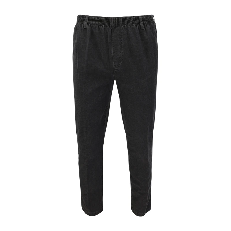 Elastische Taille Broek Katoen | Antraciet | www.pietkoopmans.nl