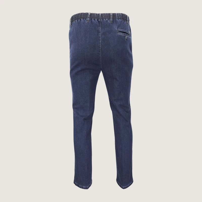 Piet Elastische Taille Broek | Thermo Denim | www.pietkoopmans.nl