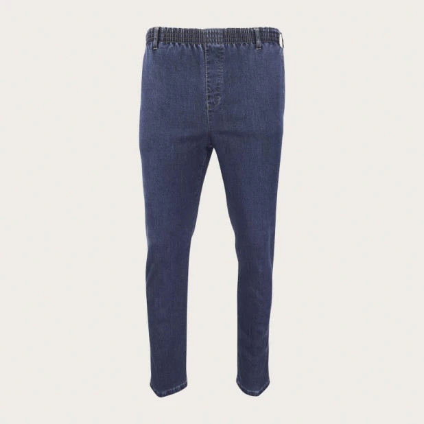 Piet Elastische Taille Broek | Thermo Denim | www.pietkoopmans.nl