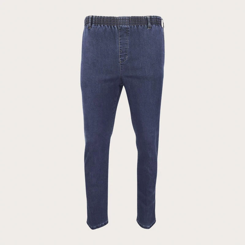 Piet Elastische Taille Broek | Thermo Denim | www.pietkoopmans.nl