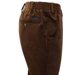 Piet Elastische Taille Ribbroek | Katoen Bruin | www.pietkoopmans.nl