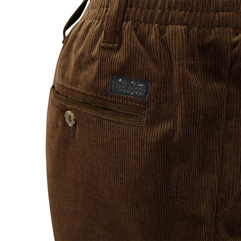 Piet Elastische Taille Ribbroek | Katoen Bruin | www.pietkoopmans.nl
