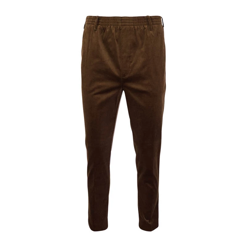 Piet Elastische Taille Ribbroek | Katoen Bruin | www.pietkoopmans.nl
