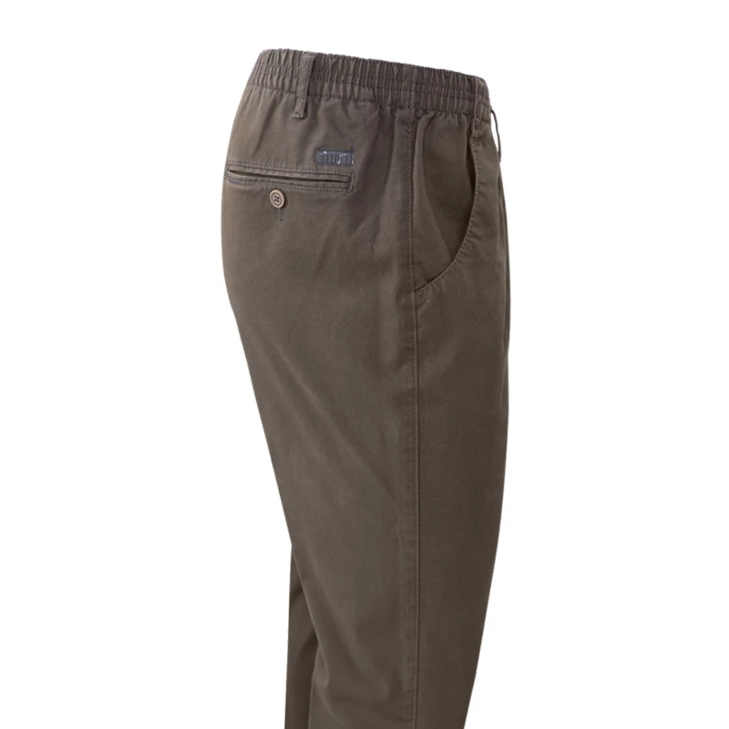Piet Elastische Taille Broek | Gennep Bruin | www.pietkoopmans.nl