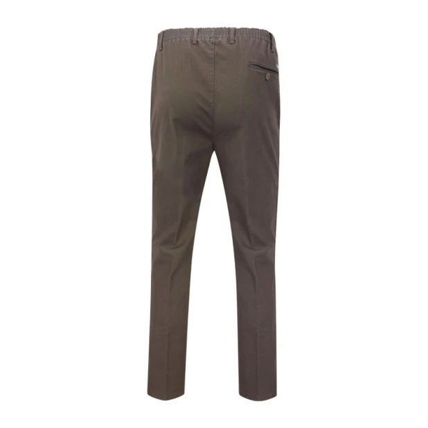 Piet Elastische Taille Broek | Gennep Bruin | www.pietkoopmans.nl