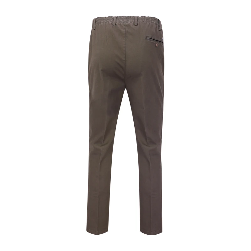 Piet Elastische Taille Broek | Gennep Bruin | www.pietkoopmans.nl