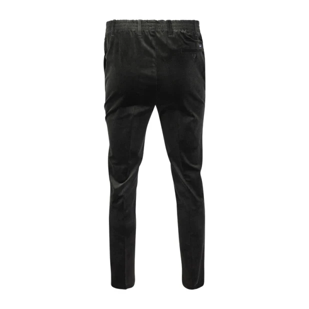 Piet Elastische Taille Ribbroek | Katoen Olijf | www.pietkoopmans.nl