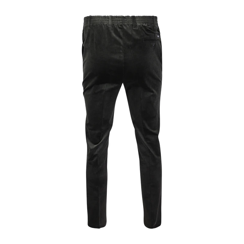 Piet Elastische Taille Ribbroek | Katoen Olijf | www.pietkoopmans.nl