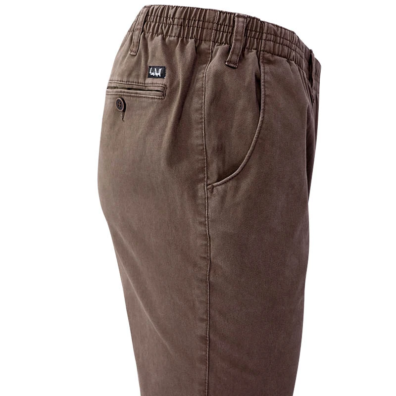 Piet Elastische Taille Broek | Gennep Taupe | www.pietkoopmans.nl