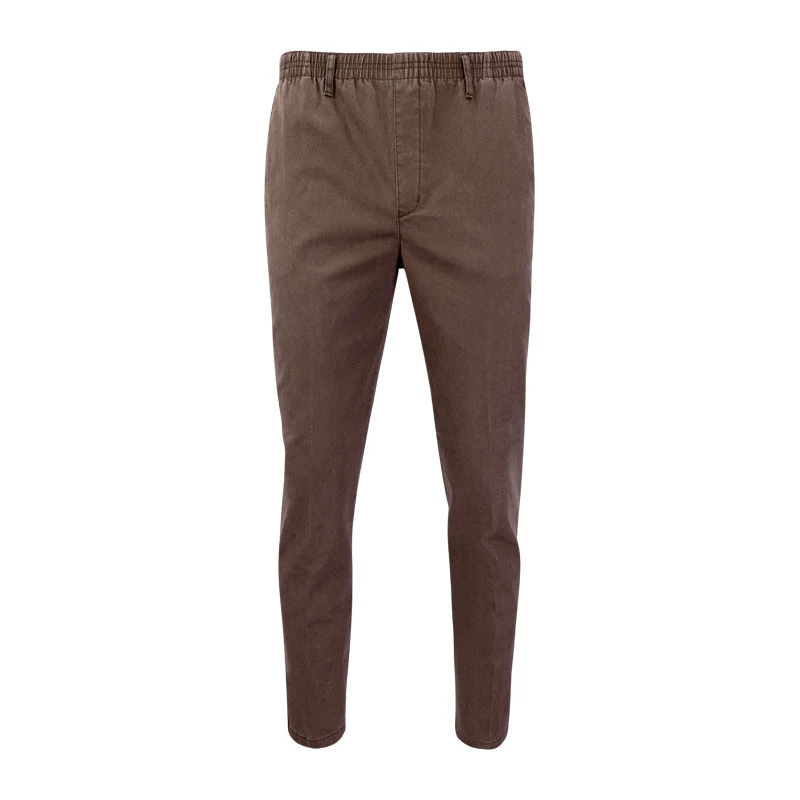 Piet Elastische Taille Broek | Gennep Taupe | www.pietkoopmans.nl
