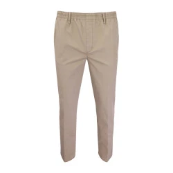 Lange Elastische Taille Broek Amberg Winter | Beige