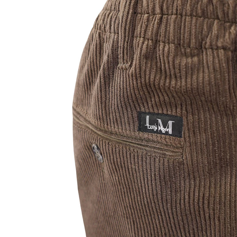 Elastische Taille Ribbroek | Katoen Taupe | www.pietkoopmans.nl
