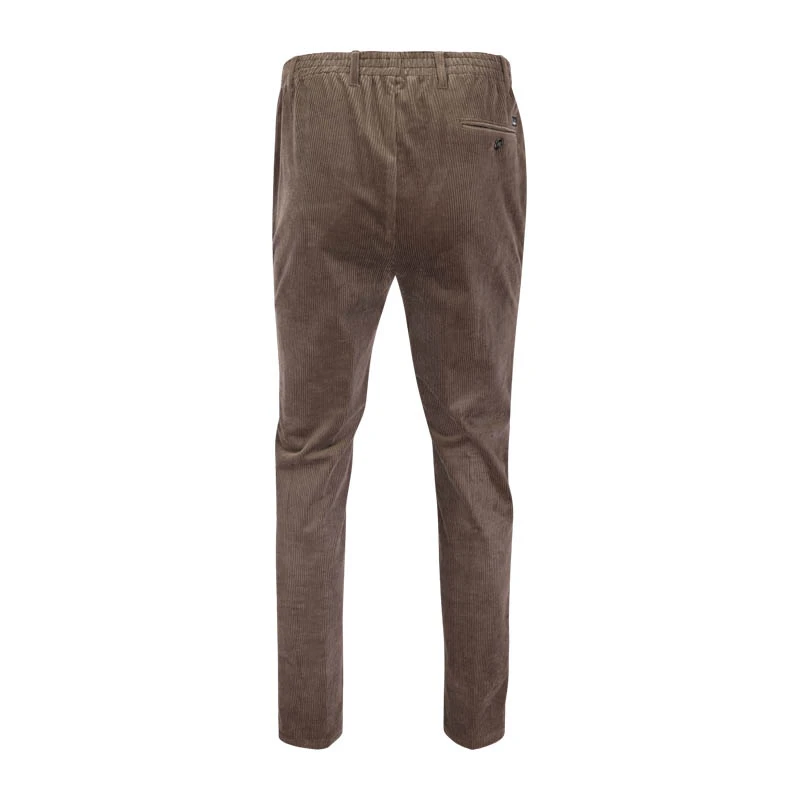 Elastische Taille Ribbroek | Katoen Taupe | www.pietkoopmans.nl