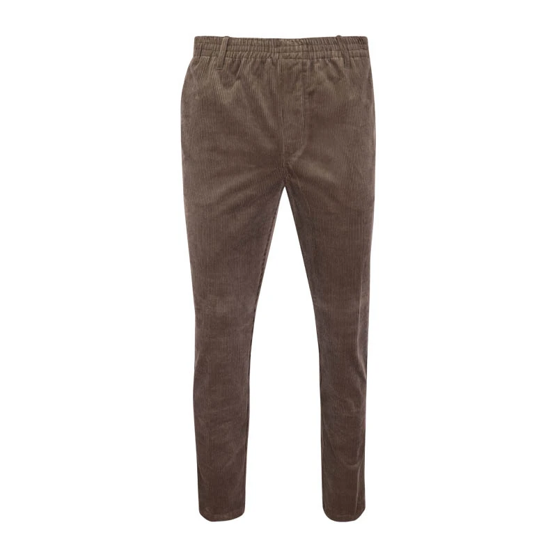 Elastische Taille Ribbroek | Katoen Taupe | www.pietkoopmans.nl