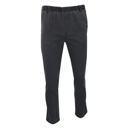 Jeans met elastische Taille | Grijs Rondom | www.pietkoopmans.nl