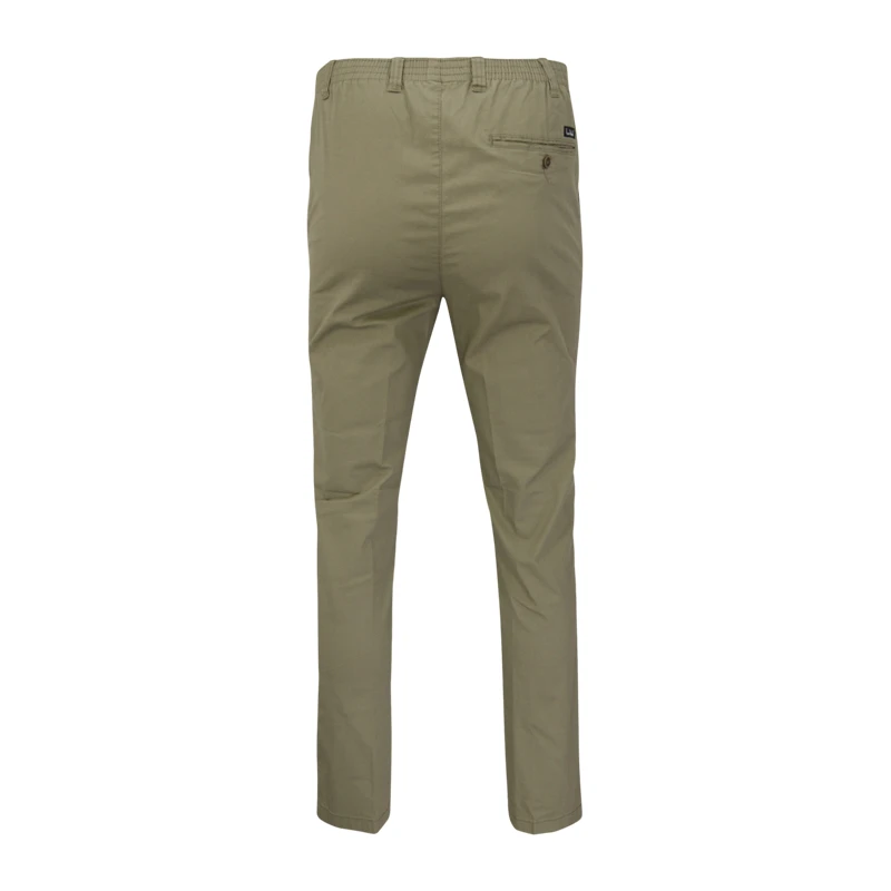 Piet Elastische Taille Broek | Kapelle Khaki | www.pietkoopmans.nl