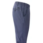Piet Elastische Taille Zomer Broek | Domburg Indigo | www.pietkoopmans.nl