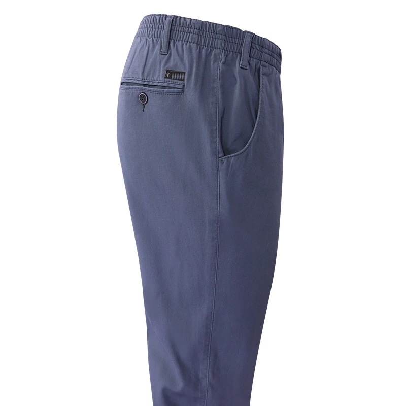 Piet Elastische Taille Zomer Broek | Domburg Indigo | www.pietkoopmans.nl