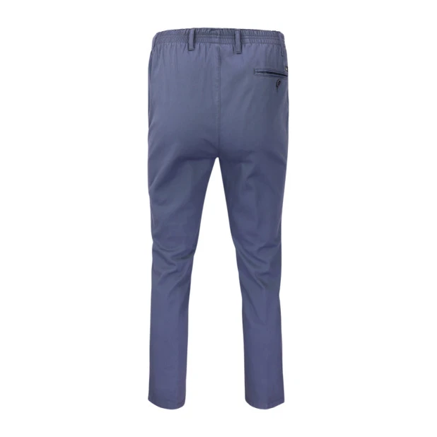 Piet Elastische Taille Zomer Broek | Domburg Indigo | www.pietkoopmans.nl