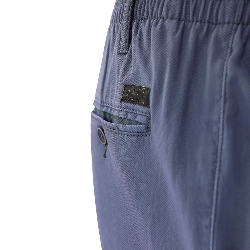 Piet Elastische Taille Zomer Broek | Domburg Indigo | www.pietkoopmans.nl
