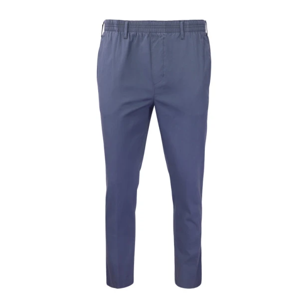 Piet Elastische Taille Zomer Broek | Domburg Indigo | www.pietkoopmans.nl