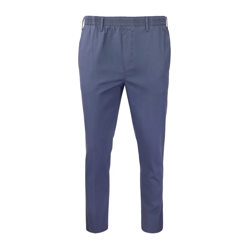 Piet Elastische Taille Zomer Broek | Domburg Indigo | www.pietkoopmans.nl