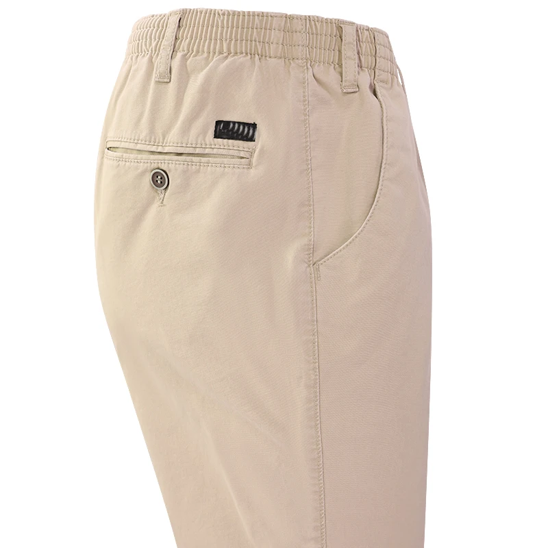 Piet Elastische Taille Broek | IJmuiden Beige Lang | www.pietkoopmans.nl