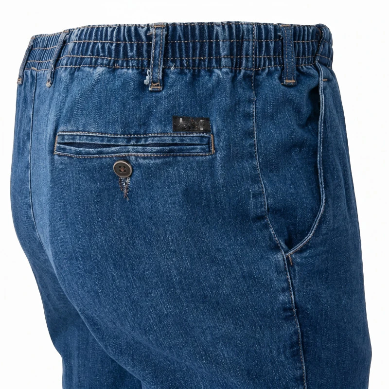 Jeans met elastische Taille | Jeans Rondom Lang | www.pietkoopmans.nl