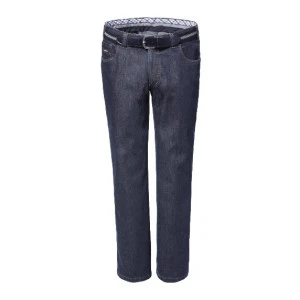 Luigi Morini 5 Pocket Stretch Jeans | Donker denim