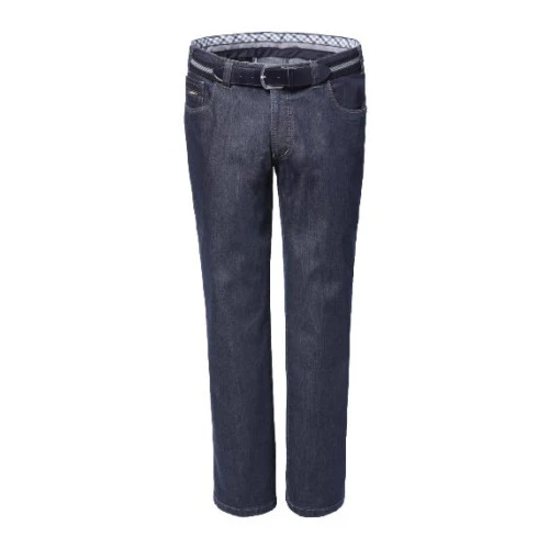 Luigi Morini 5 Pocket Stretch Jeans | Donker denim | Piet Koopmans