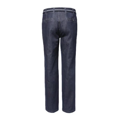 Luigi Morini 5 Pocket Stretch Jeans | Donker denim | Piet Koopmans