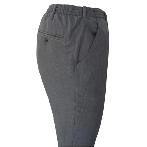 Elastische taille Pantalon | Licht grijs  | www.pietkoopmans.nl