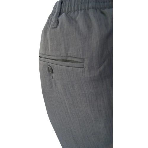 Elastische taille Pantalon | Licht grijs  | www.pietkoopmans.nl