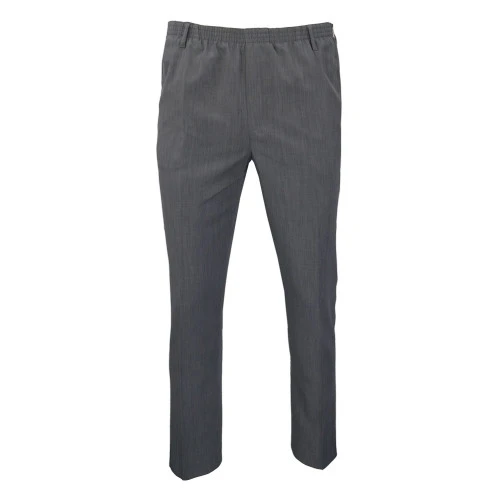 Elastische taille Pantalon | Licht grijs  | www.pietkoopmans.nl