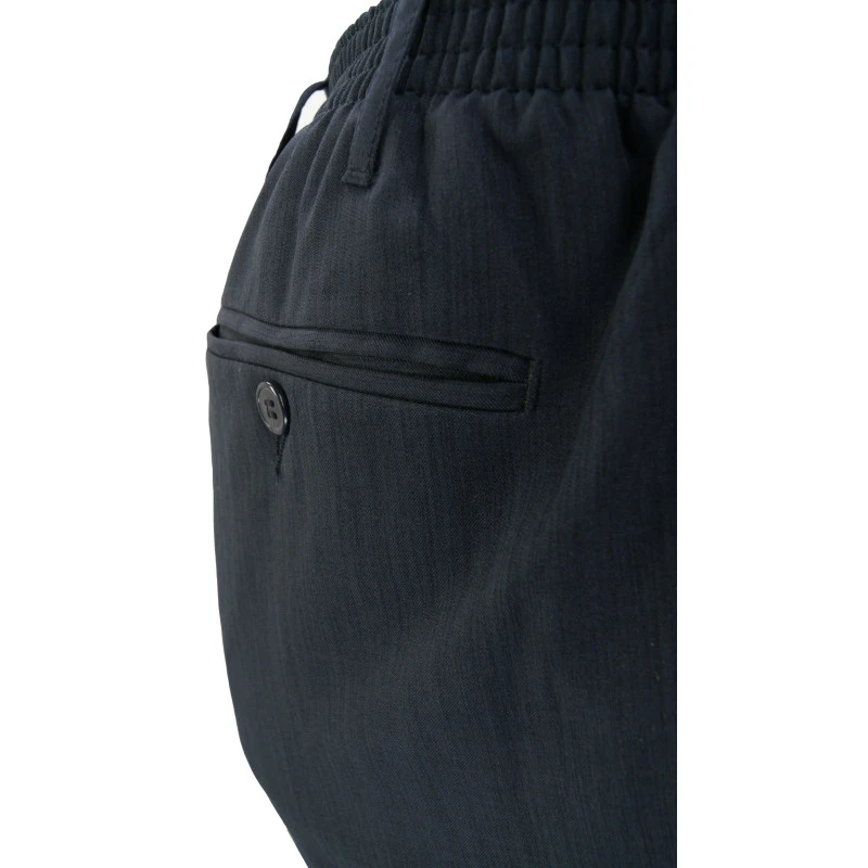 Elastische taille Pantalon| Blauw  | www.pietkoopmans.nl